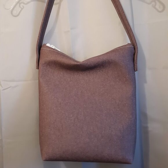 New Southwestern Floral Faux Leather Tote Purse shoulder Bag Purple Carryall - Picture 7 of 9